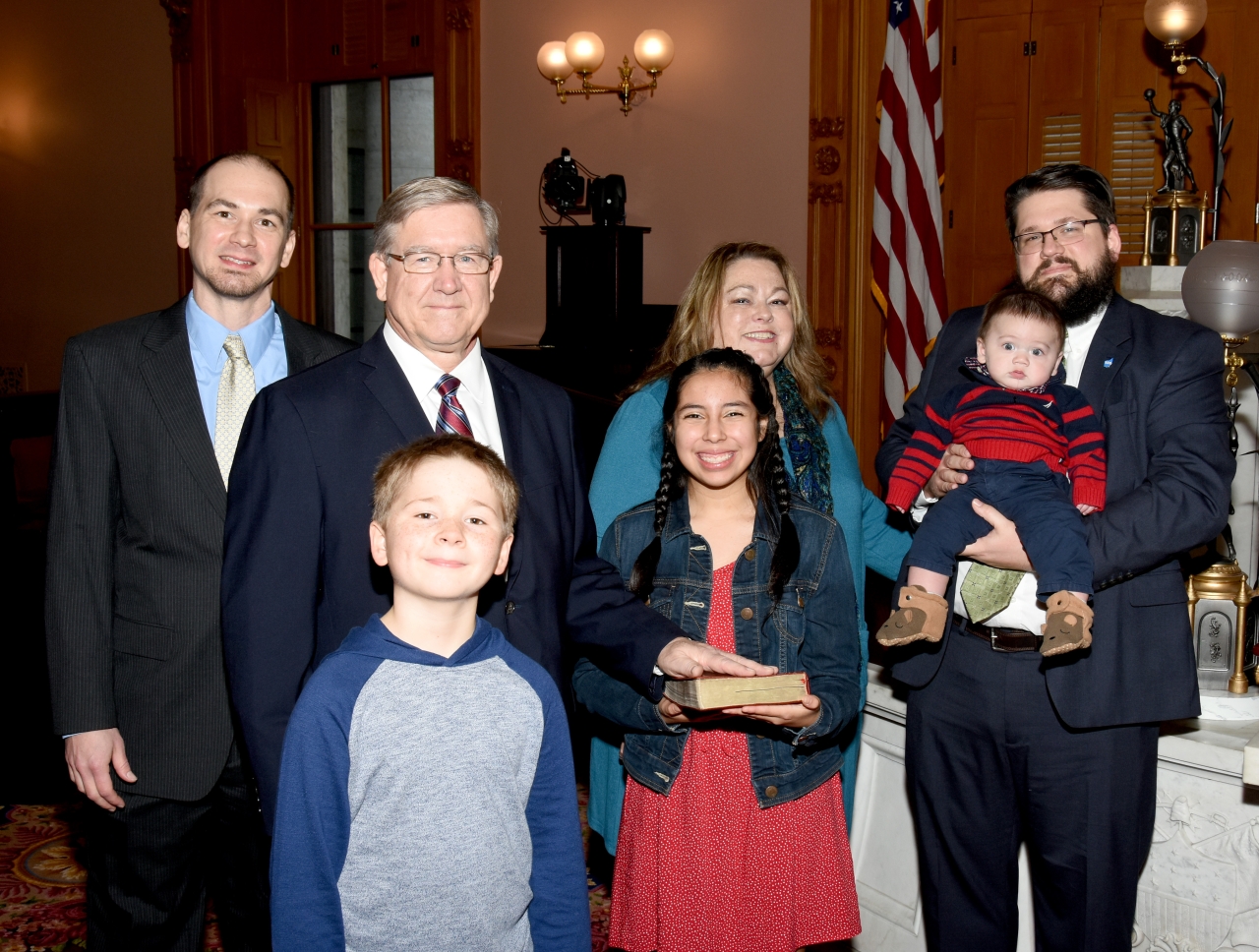 Speaker Cupp with his family at Opening Day for the 134th General Assembly.
