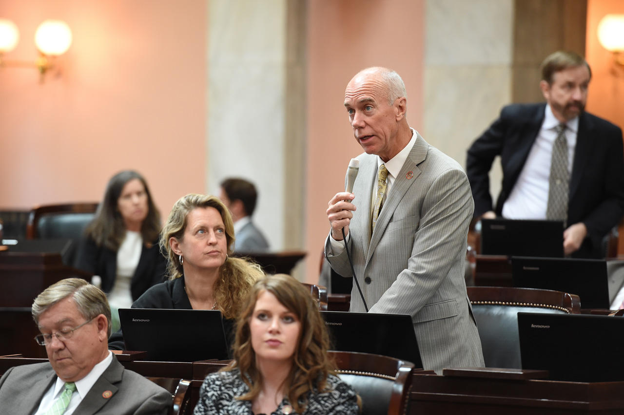 Rep. Ginter speaks during House session.