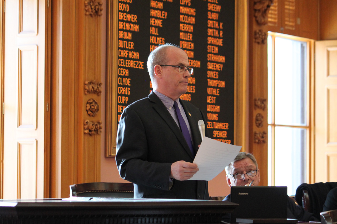 Rep. O'Brien speaking on the House floor during session