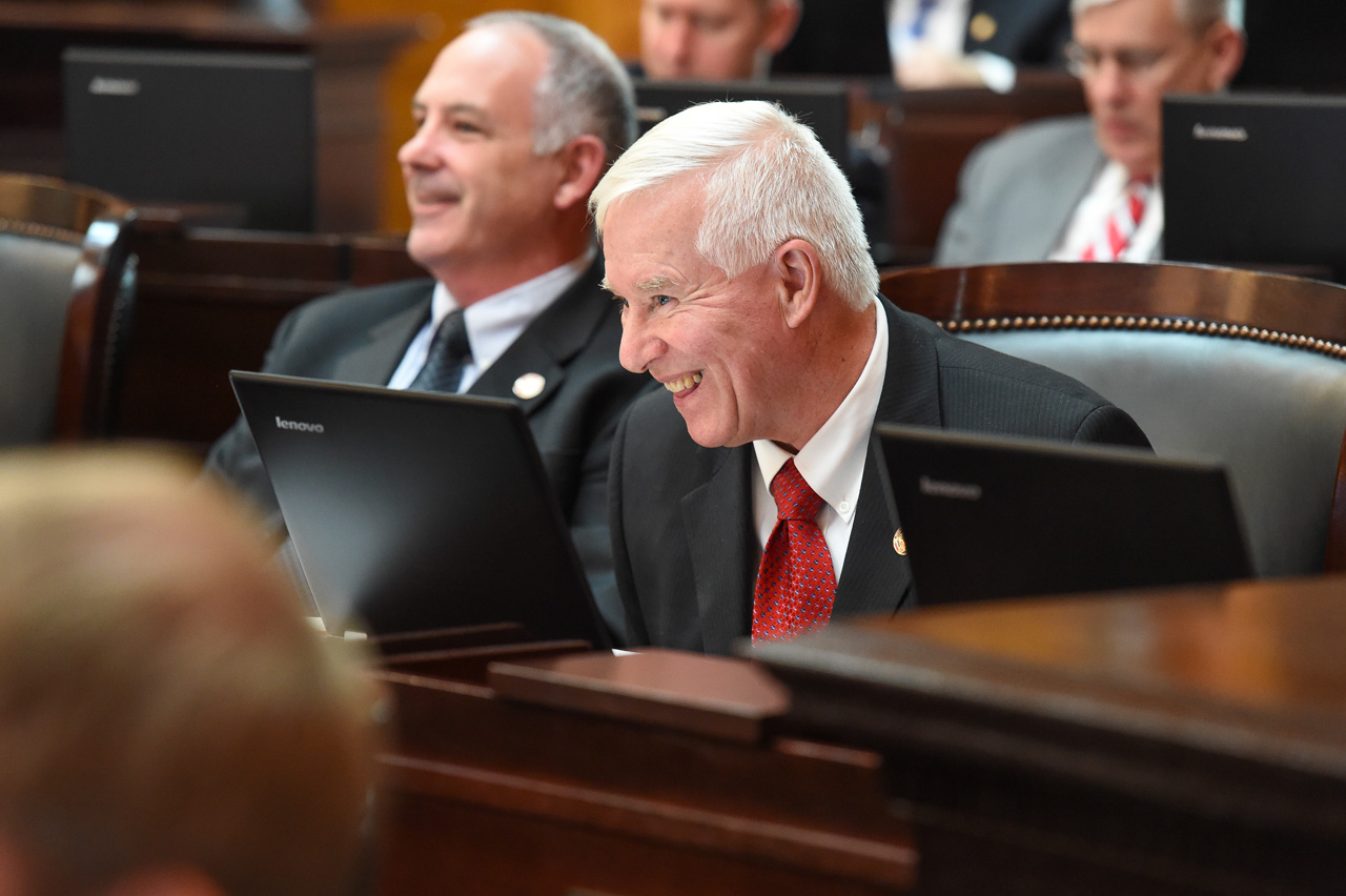 Rep. Dean is welcomed to the Ohio House April 12, 2016.