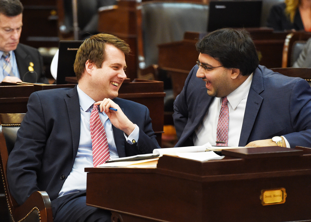 Reps. Merrin and Antani during House Session Feb. 28, 2018.