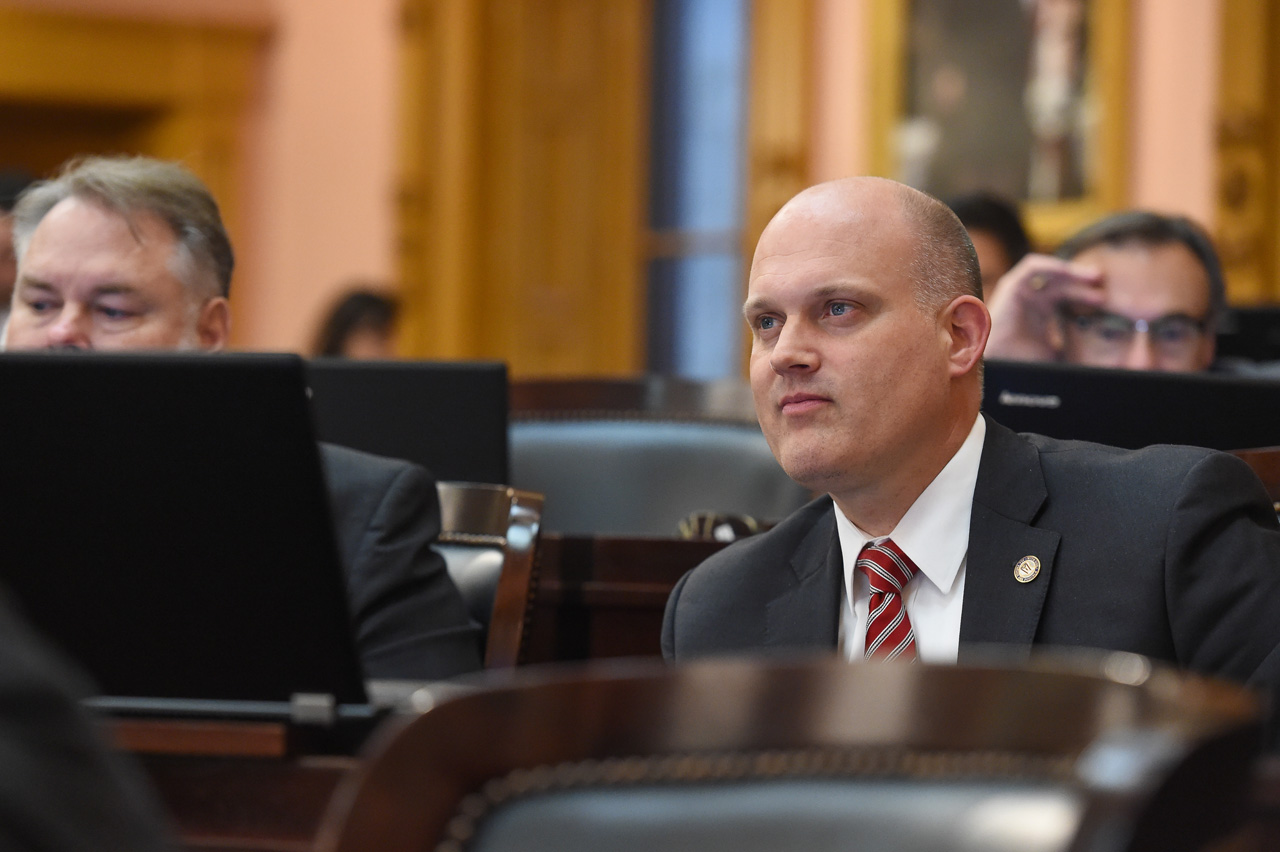 Rep. Wiggam observes during House session.