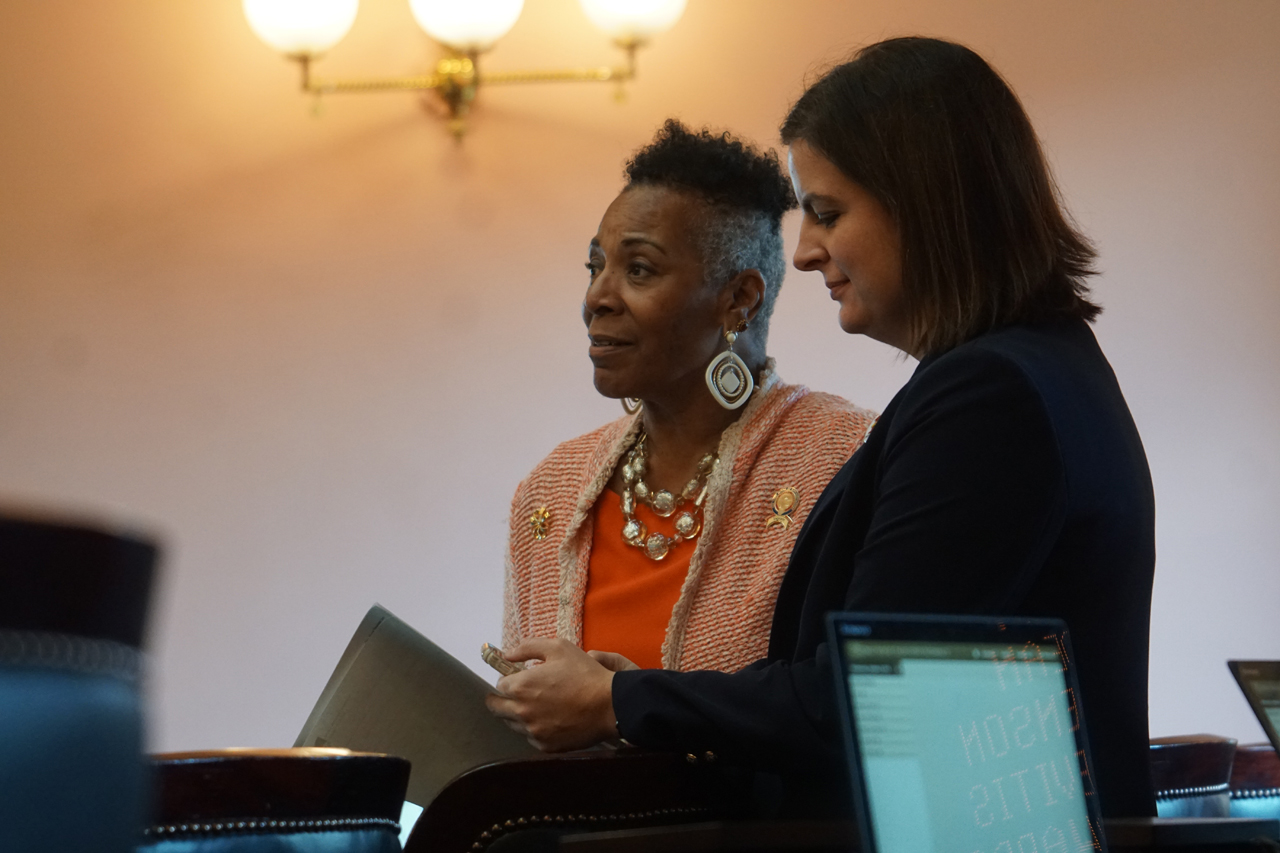Rep. Ingram speaks during House session in favor of her bill allowing the sale of alcoholic ice cream to Ohioans over age 21