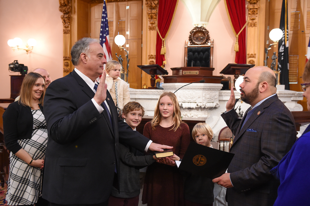 Rep. Stein is sworn in to the 132nd General Assembly.