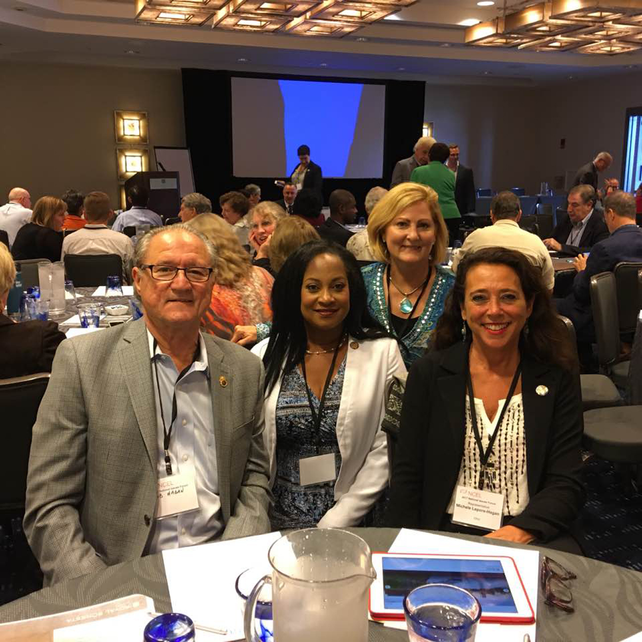 Rep. Galonski at an NCEL event with Rep. Lepore-Hagan, Rep. Fedor & former rep Hagan