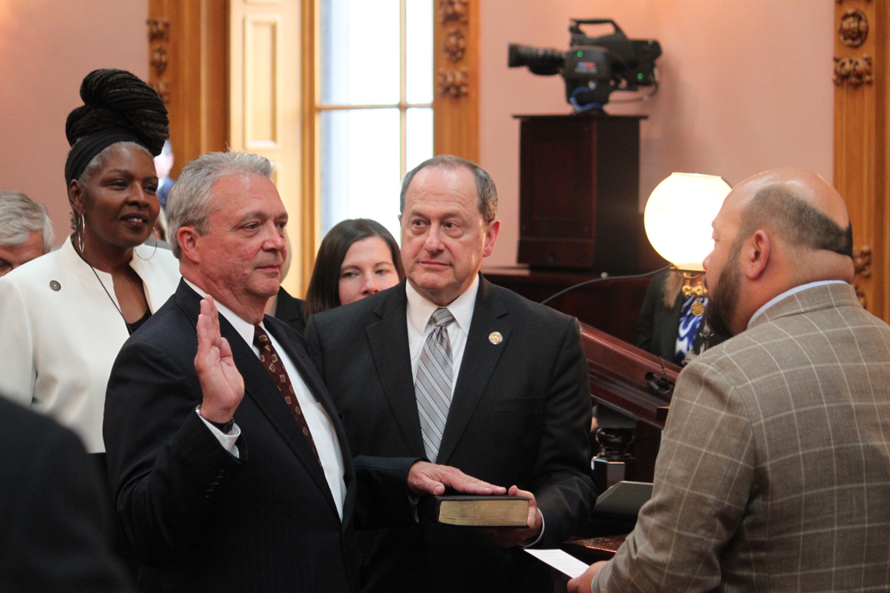 Rep. Brown swearing in as state representative of the 20th House District