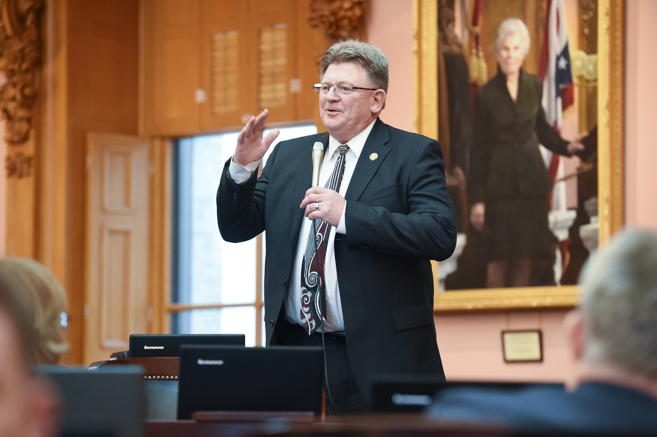 Rep. Hoops addresses the House of Representatives.