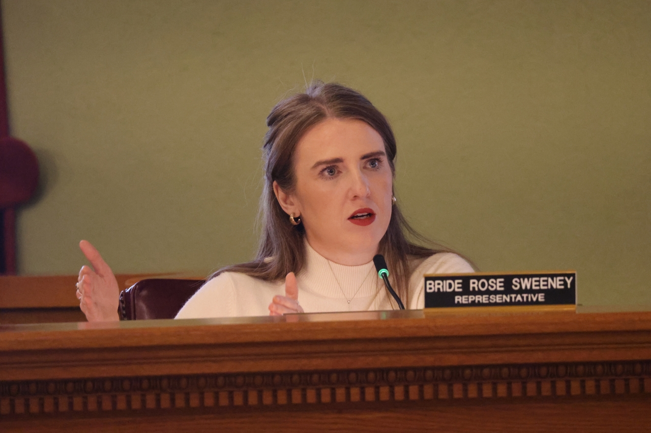 Rep. Sweeney asks questions during the April 7, 2025 Controlling Board hearing
