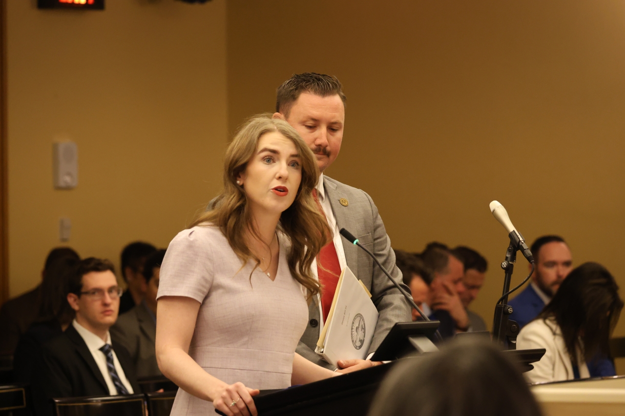 Rep. Sweeney testifies alongside Rep. Thomas Hall (R-Madison Twp.) in support of her bipartisan legislation to secure funding for Ohio's Brownfield Remediation Program