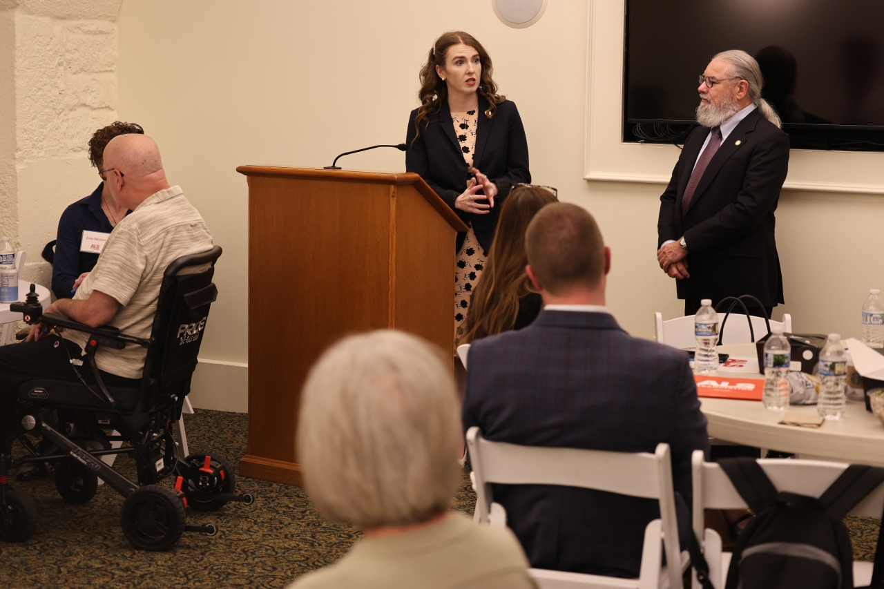 Rep. Sweeney speaks members of the ALS Association during their annual Statehouse Advocacy Day