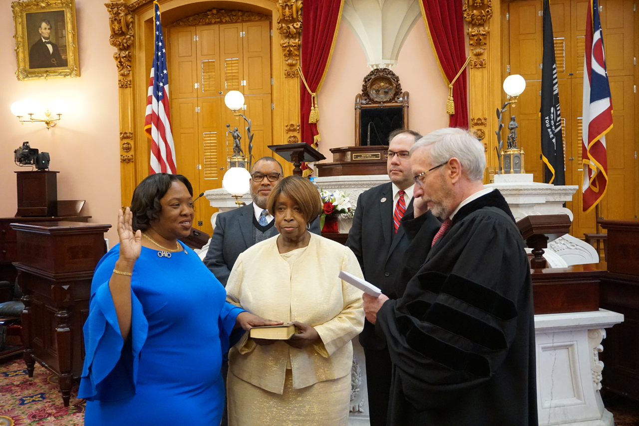 State Representative Juanita Brent is sworn in to the 133rd General Assembly alongside her friends and family