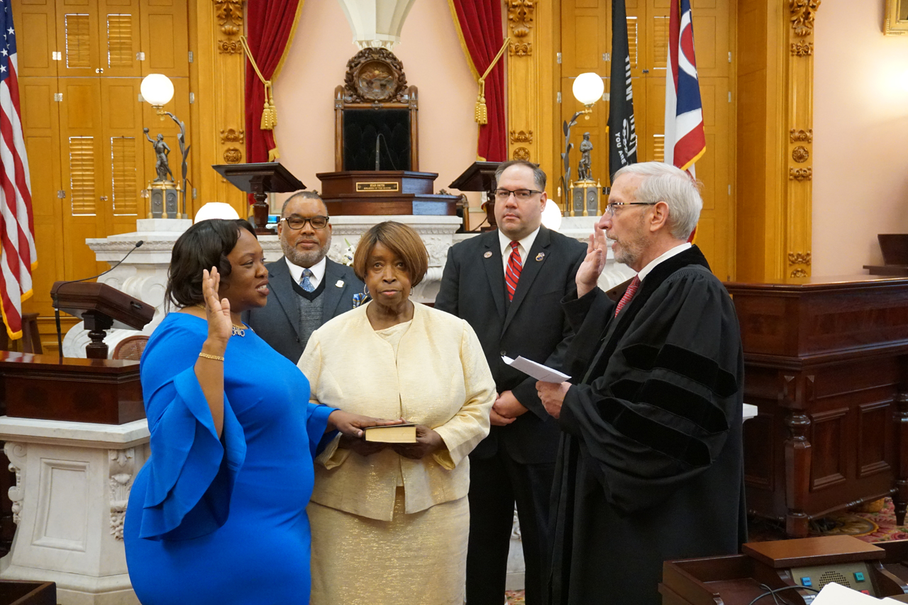 State Representative Juanita Brent is sworn in to the 133rd General Assembly alongside her friends and family