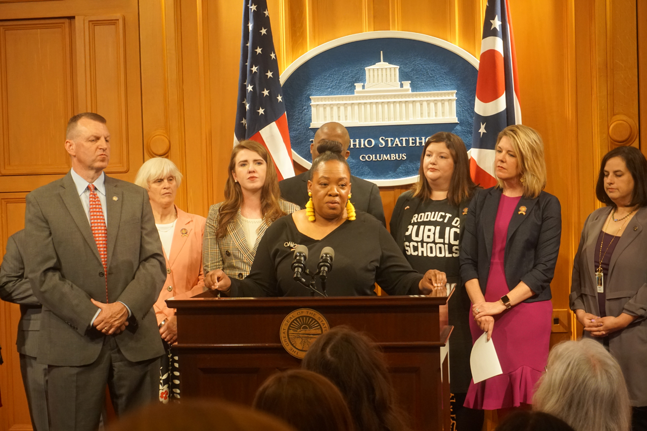 Rep. Brent speaks at a press conference to unveil commonsense gun safety legislation