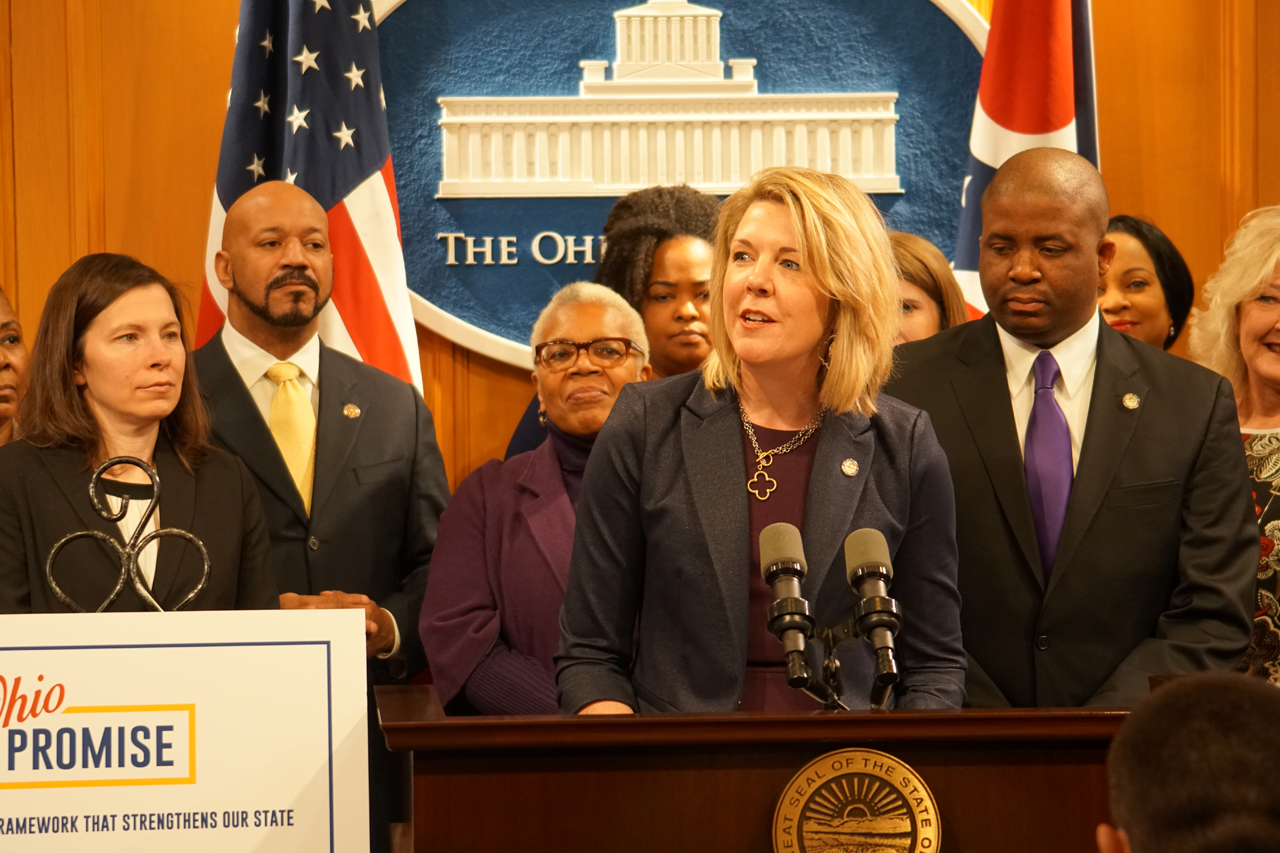 Rep. Russo joins Democratic lawmakers to unveil the Ohio Promise, a blueprint to renew the Buckeye State's promise of better jobs and brighter futures