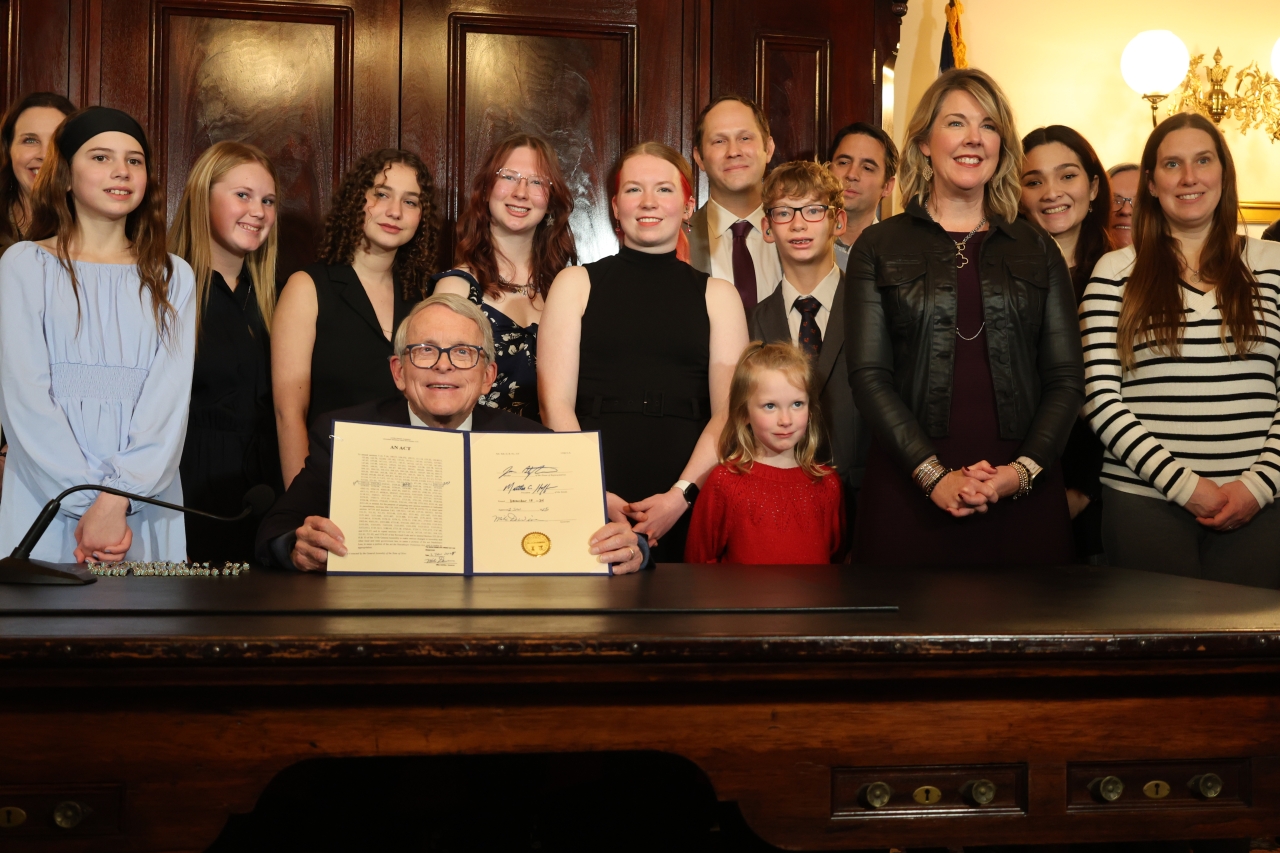 Leader Russo at the Madeline's Law Bill Signing