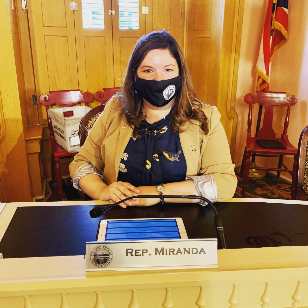 Rep. Miranda attends a meeting of the House Insurance Committee