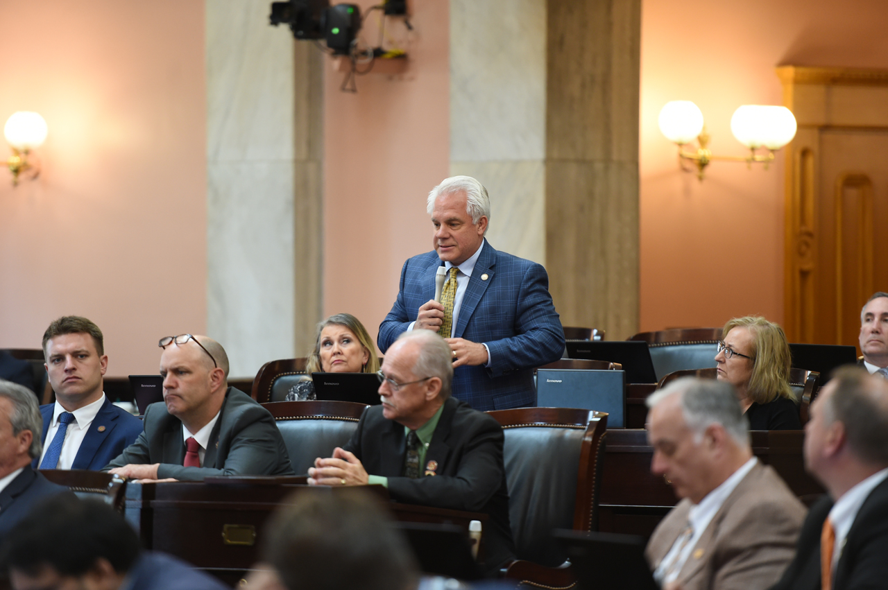 Rep. Plummer speaking at a House session