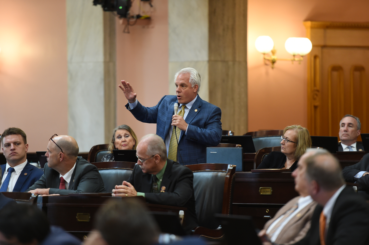 Rep. Plummer speaking at a House session