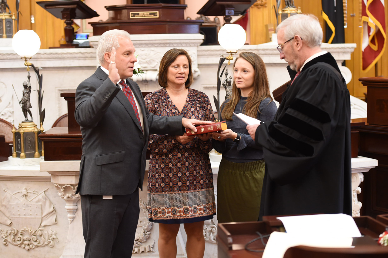 Rep. Plummer is sworn into office.