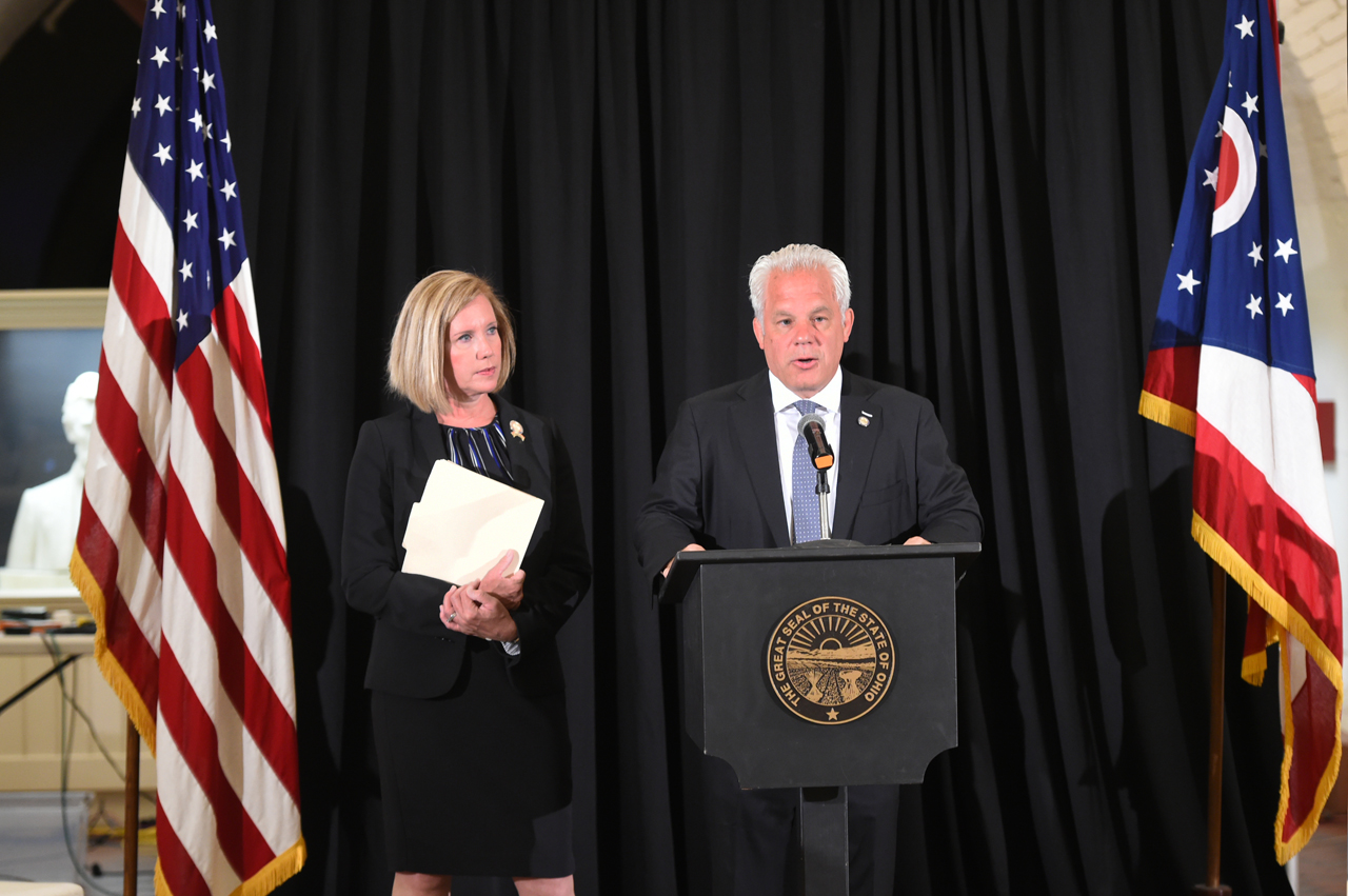 Reps. Plummer & Abrams answer questions during the House Bill 703 press conference.