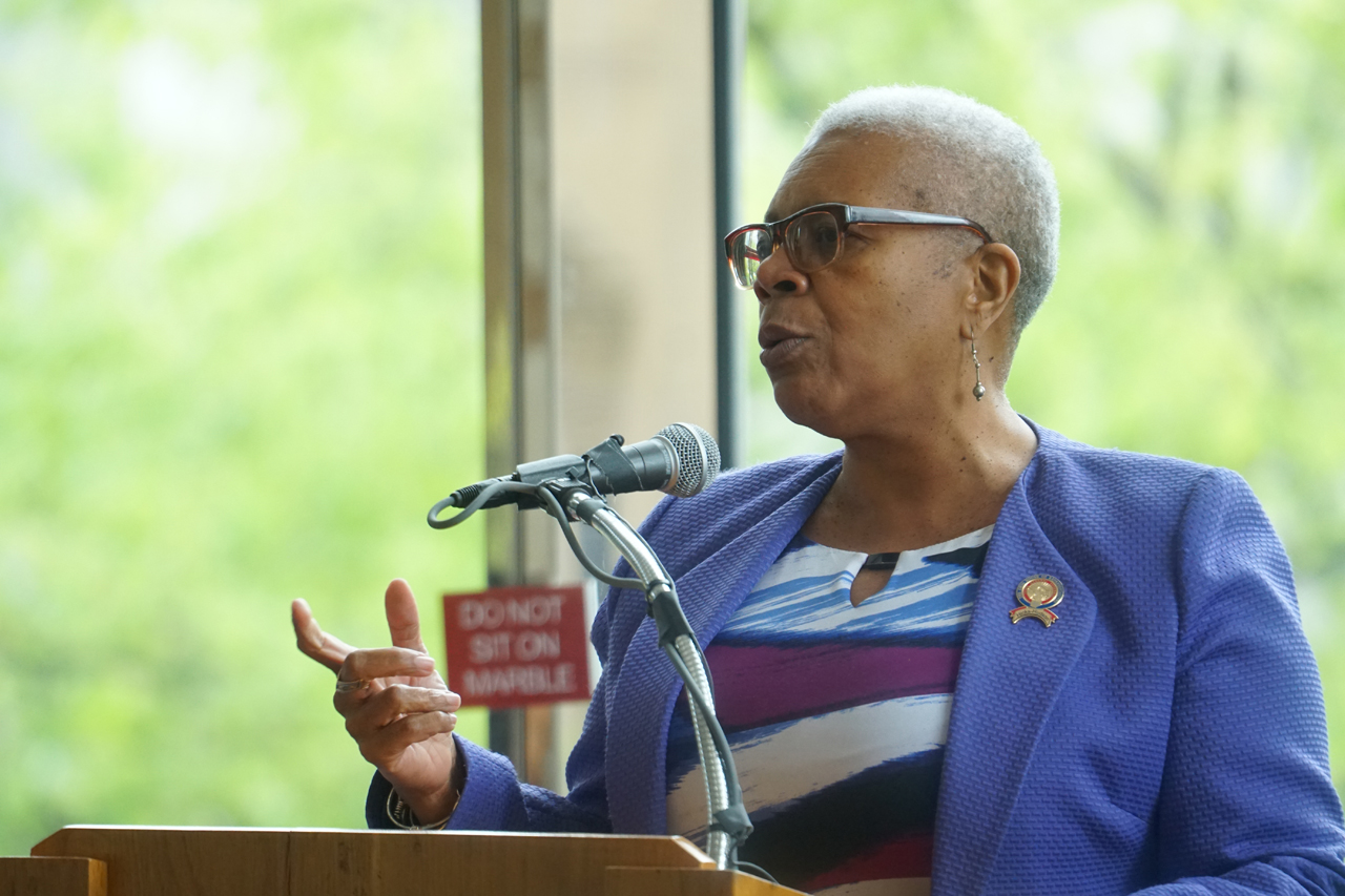 Rep. Hicks-Hudson speaks at 2019 Women's Lobby Day