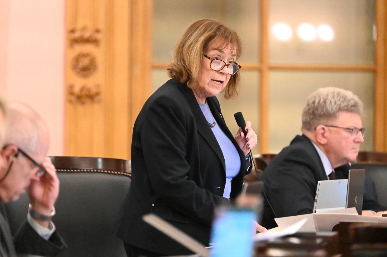 Rep. Manning speaks on the House floor during session