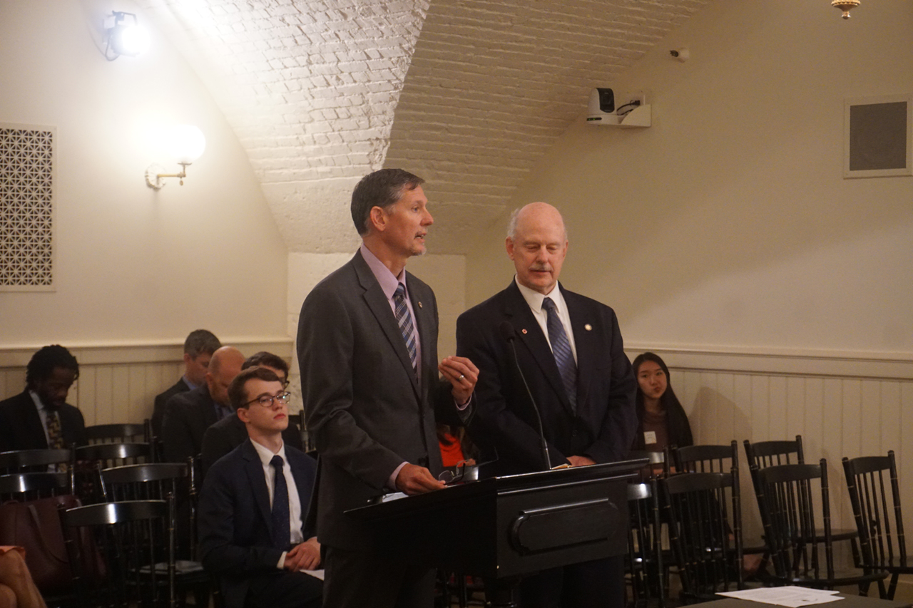 Rep. Miller testifies in front of the Criminal Justice Committee in support of his his bipartisan legislation to increase the penalty for assault if done against a sports official