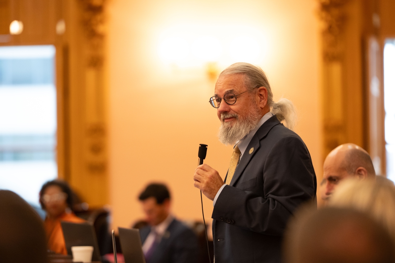 Rep. Callender speaks on the House floor during session