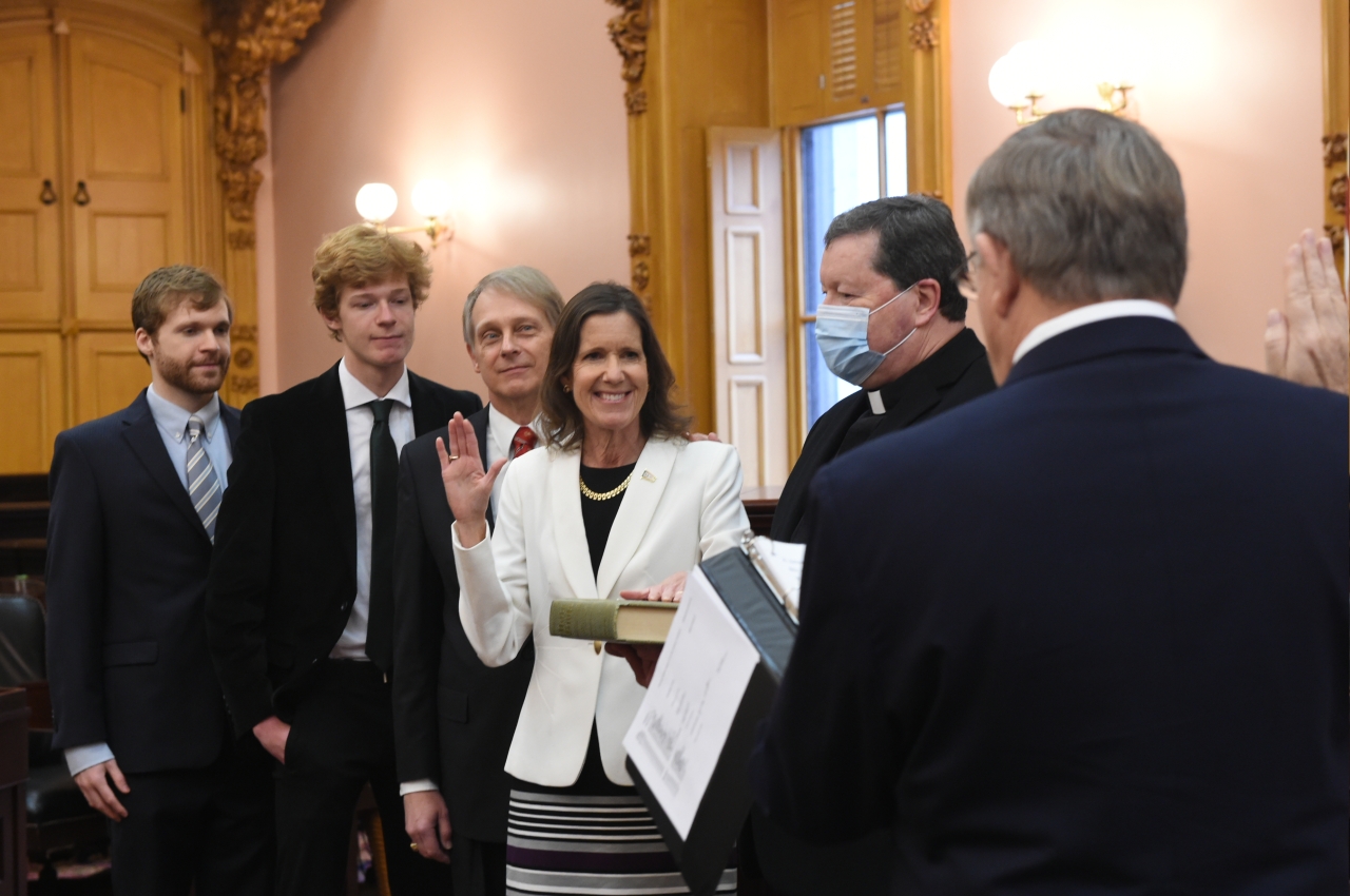 Richardson being sworn in for her second term