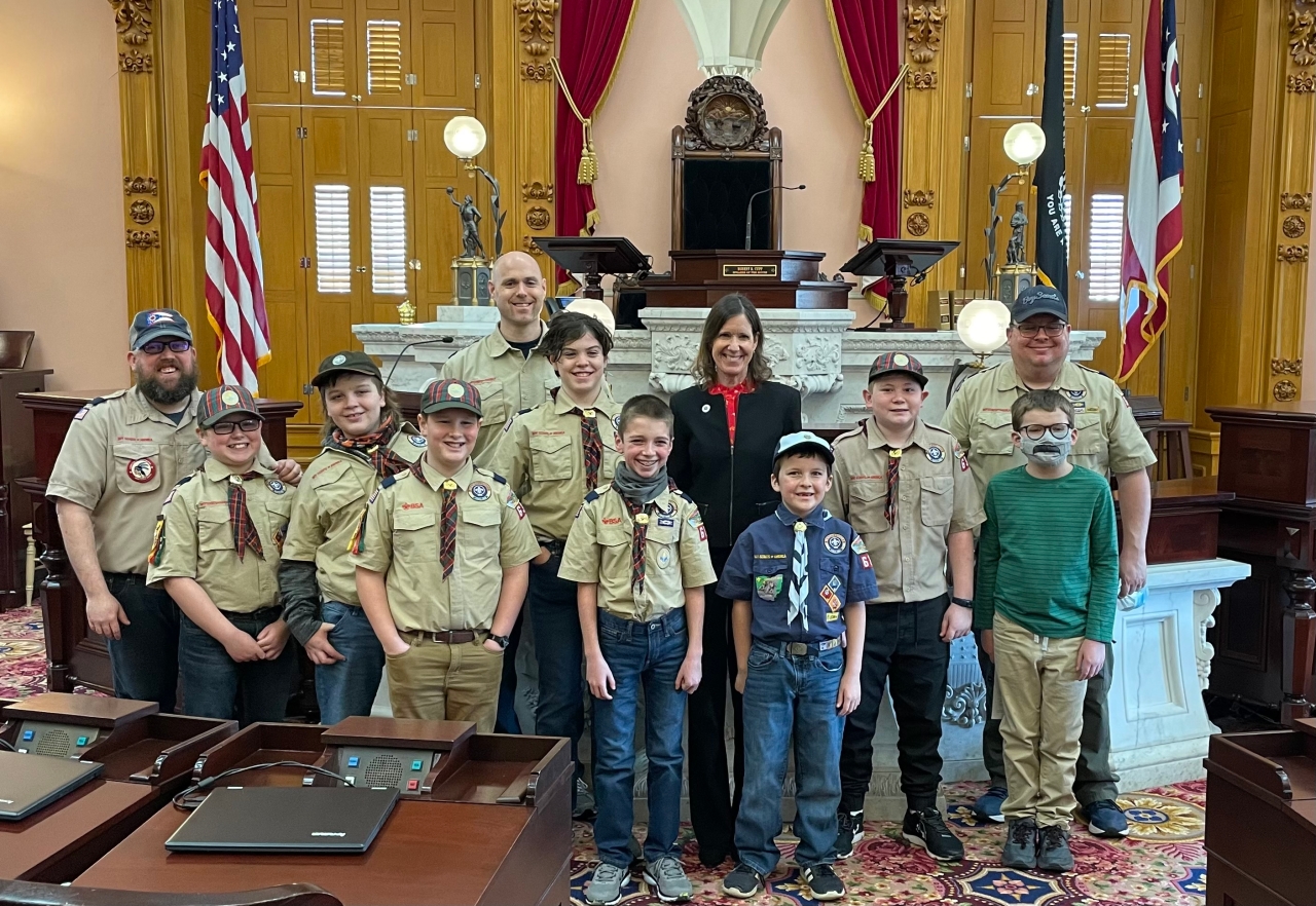 Representative Richardson was happy to welcome Cub Scout Pack 634 to the Ohio Statehouse.