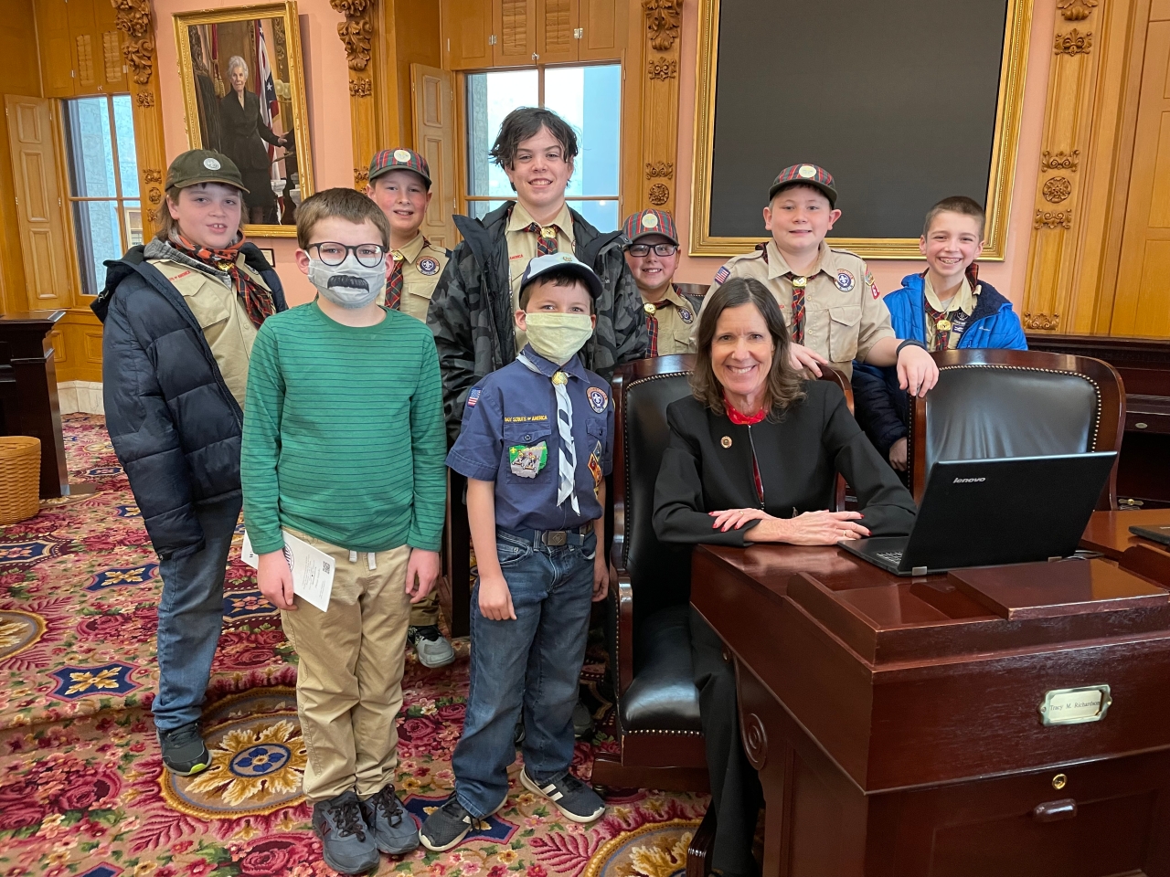 Representative Richardson was happy to welcome Cub Scout Pack 634 to the Ohio Statehouse.
