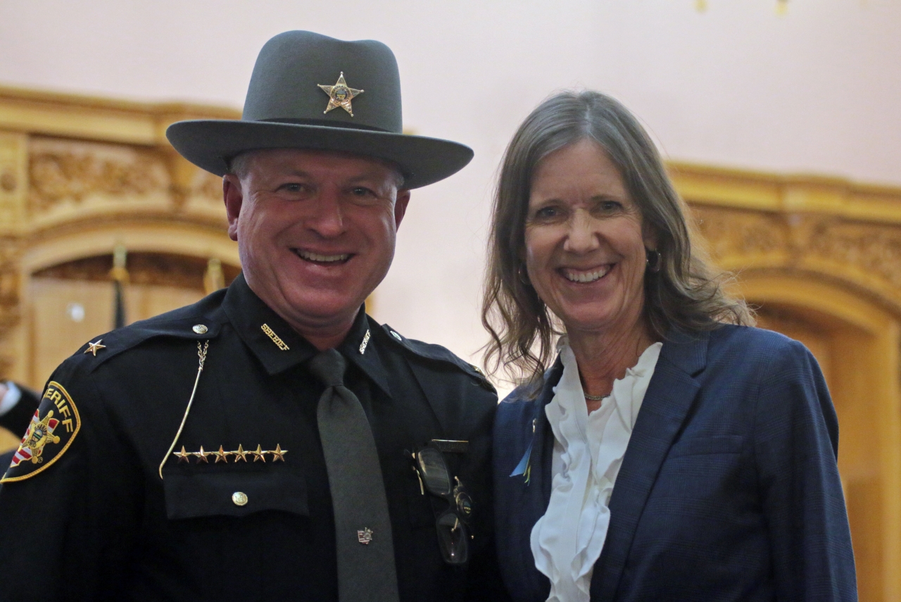 Representative Richardson stands alongside of Union County Sheriff Jamie Patton before the State of the State Address