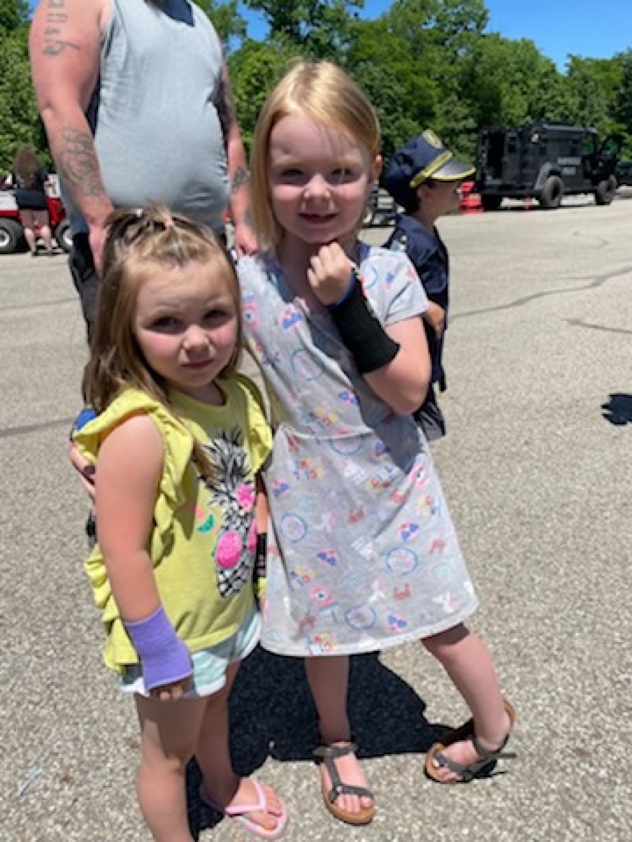 Representative Richardson enjoyed meeting Miss McDonald and Miss Sutherland at the Touch-A-Truck Event.