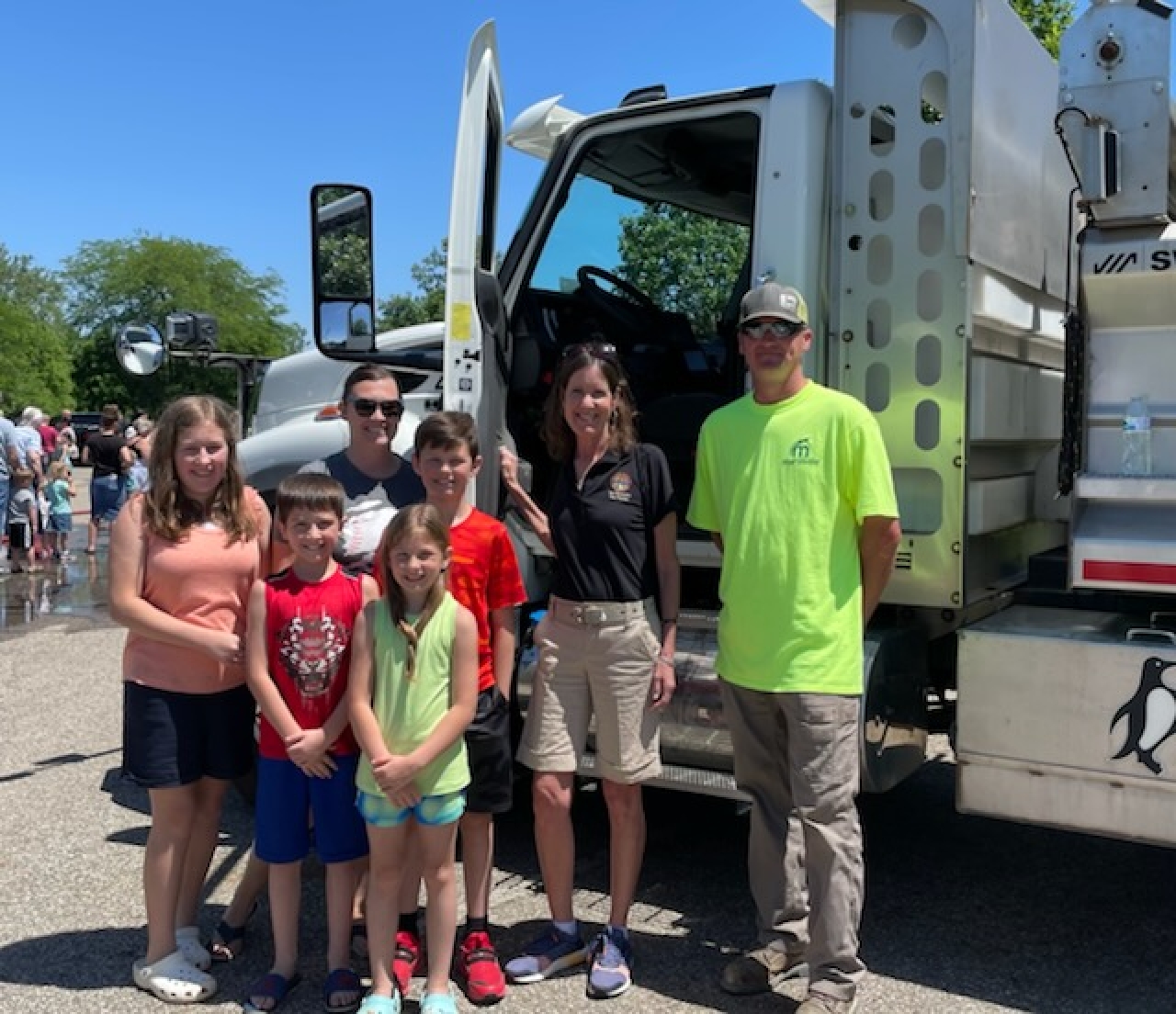 Representative Richardson enjoyed meeting the DiFilippantonio family at the Touch-A-Truck event. She was excited to learn that their dad is a law enforcement officer.