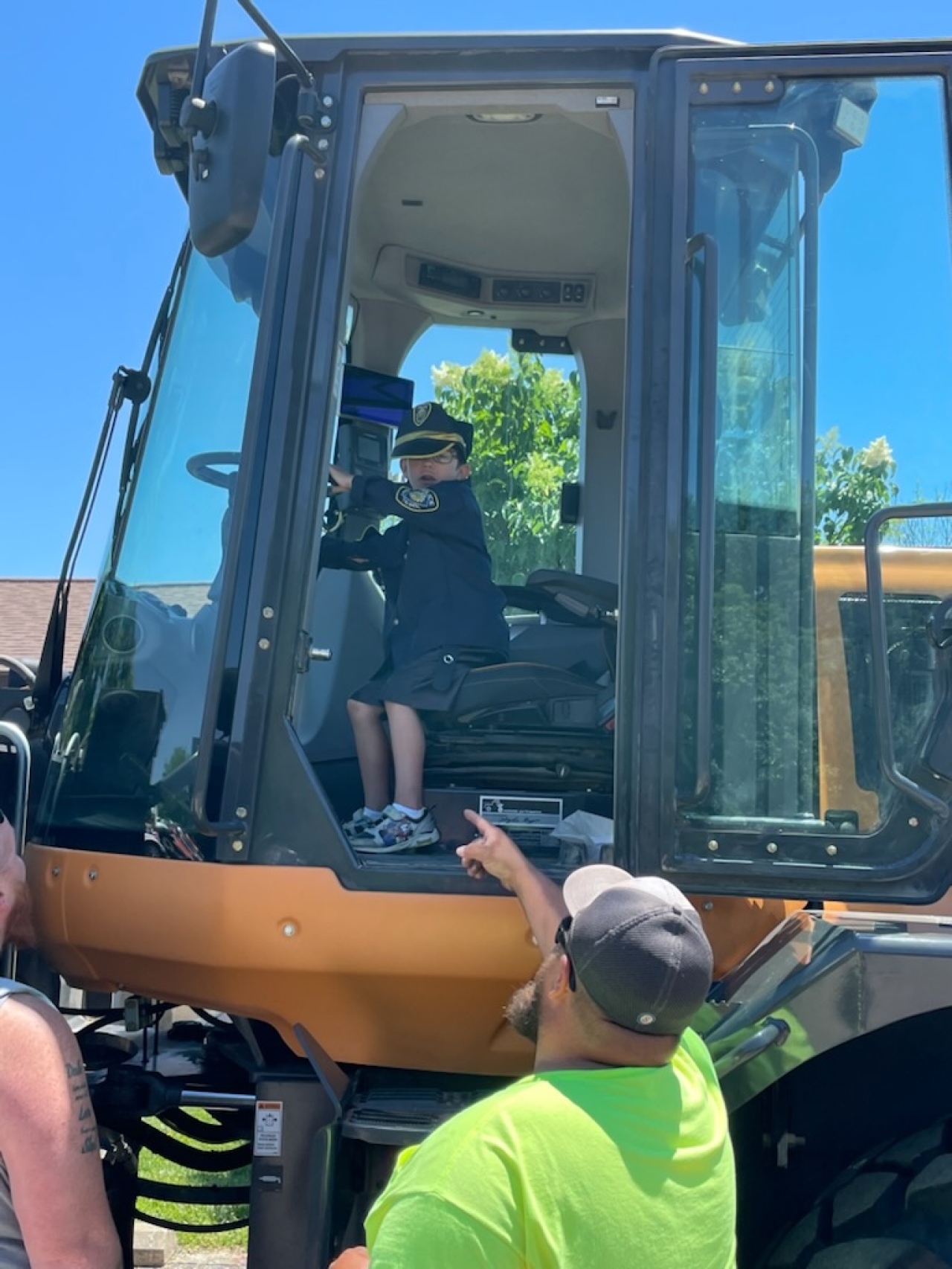 Representative Richardson enjoyed meeting Trentin Hollar having fun at the Touch-A-Truck event.