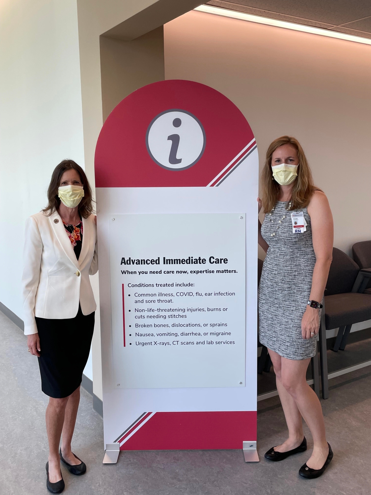Representative Richardson learned about the services offered by the Advanced Immediate Care team at the Outpatient Care Dublin facility.