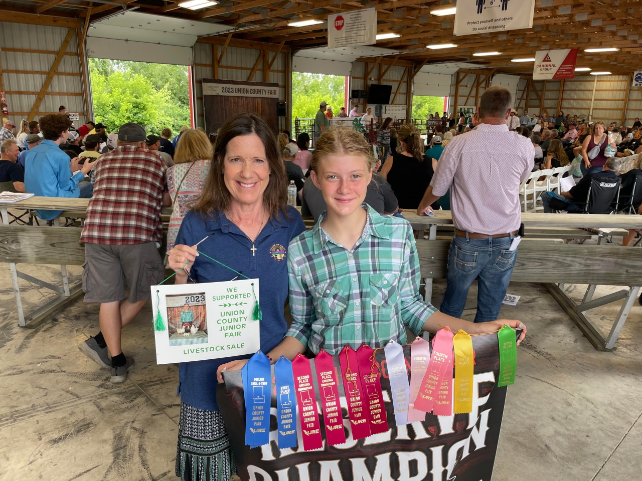 Representative Richardson was excited to support this 4-H'er at the Union County Junior Fair Livestock Sale.