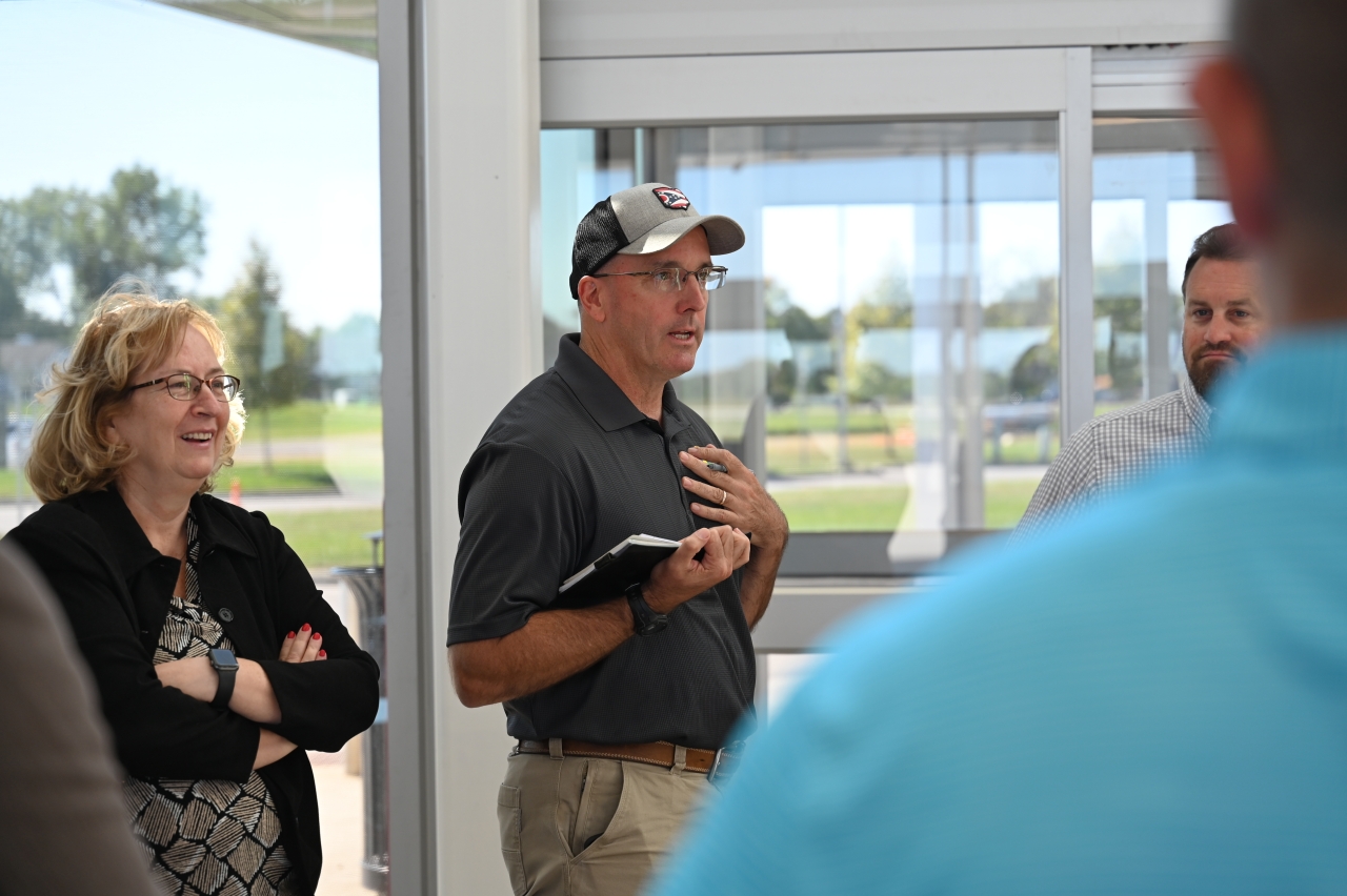 Rep. Holmes visits the OSU Airport in his capacity as Chairman of the House Aviation and Aerospace Committee.