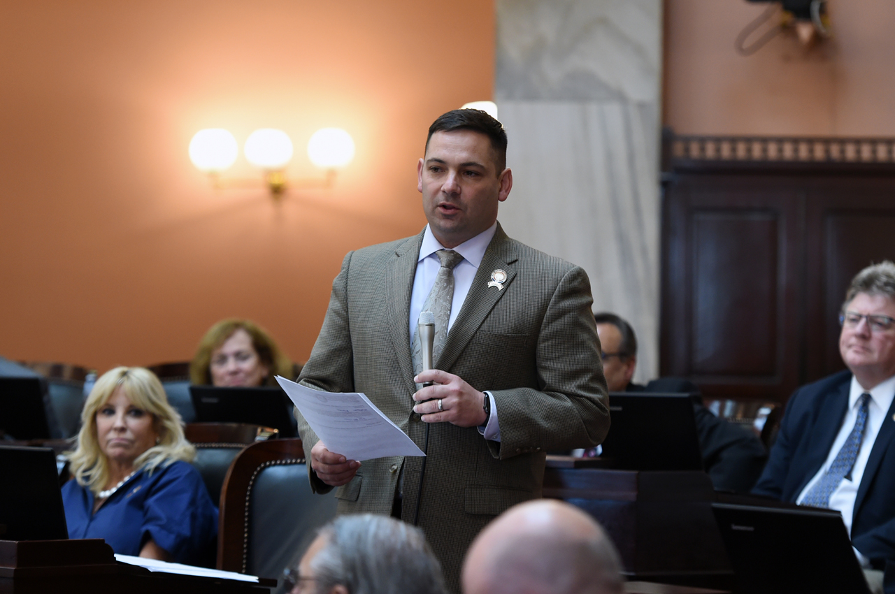 Rep. Ghanbari speaks on the House floor.