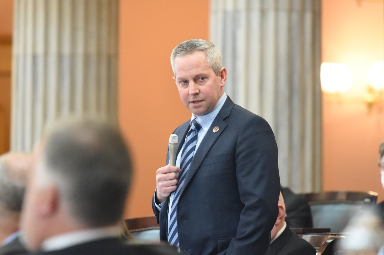 Rep. LaRe speaks on the House floor during session.