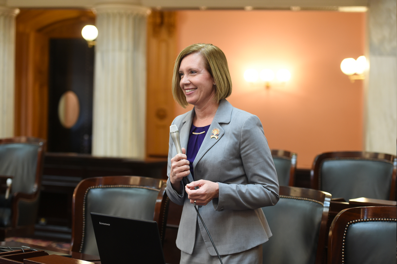 Representative Abrams on the House Floor.