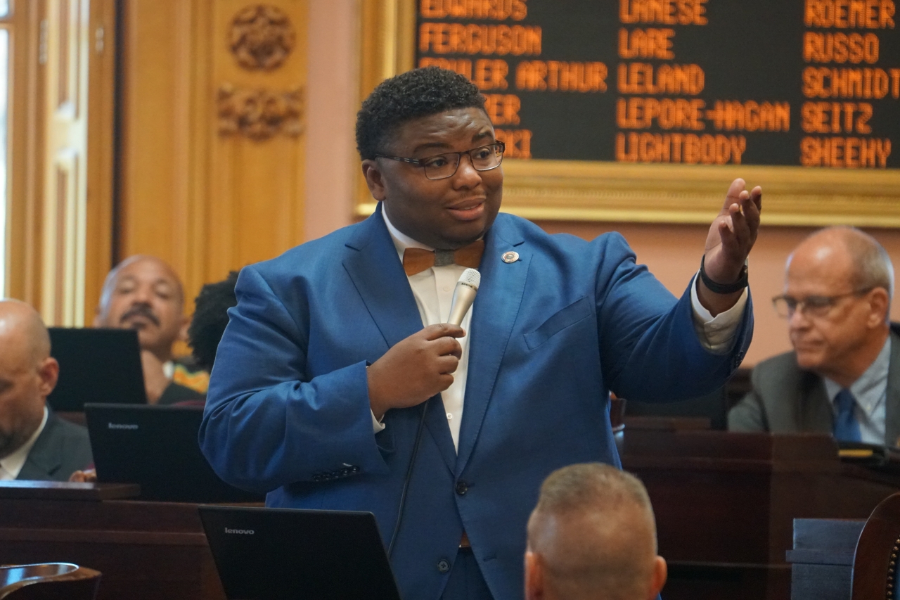 Rep. Jarrells speaks in support of H.B. 281, legislation to remove derogatory language from the Ohio Revised Code.