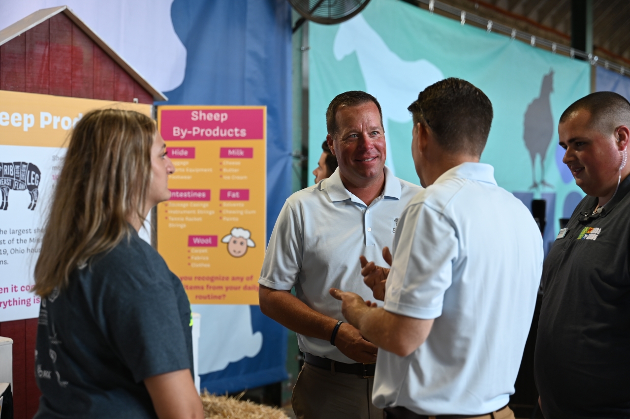 Rep. Creech tours the Land and Living Building at the Ohio State Fair.