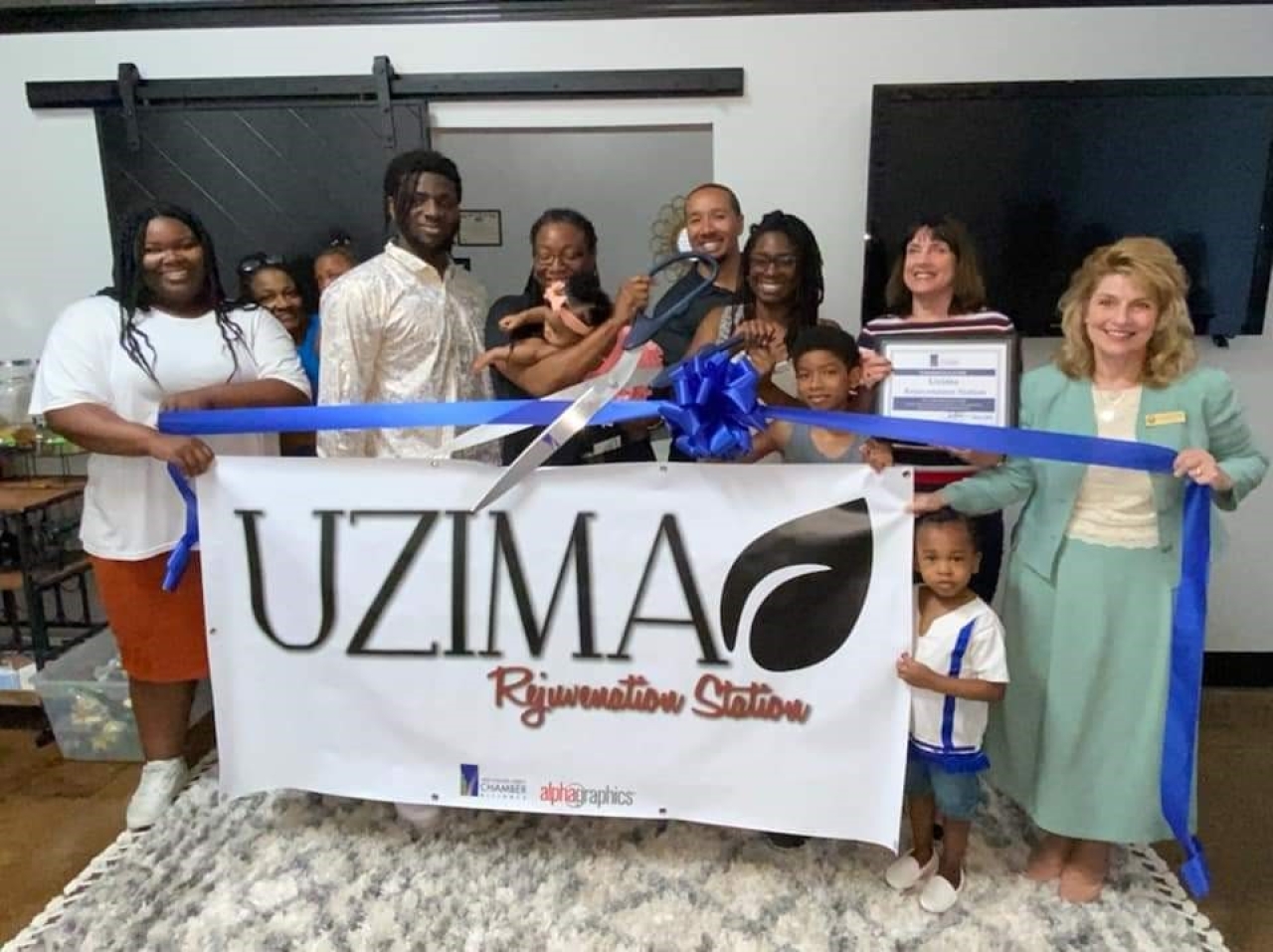 Rep. Gross believes in making Butler County as business friendly as possible, she's seen here supporting Uzima during the business's ribbon cutting ceremony.