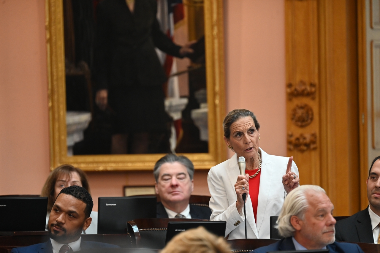 Rep. Schmidt honors a constituent during House session.