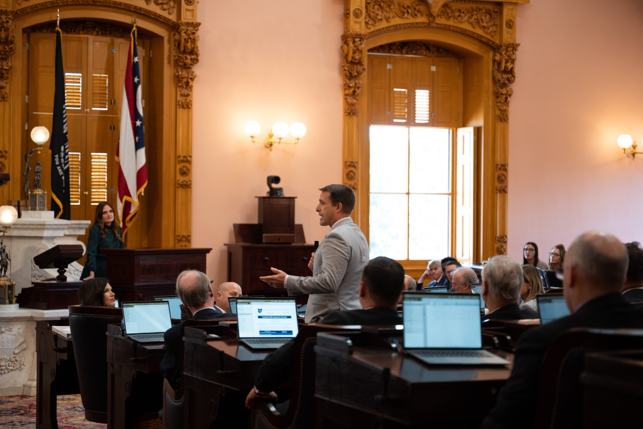 Rep. Ferguson speaks on the House floor during session
