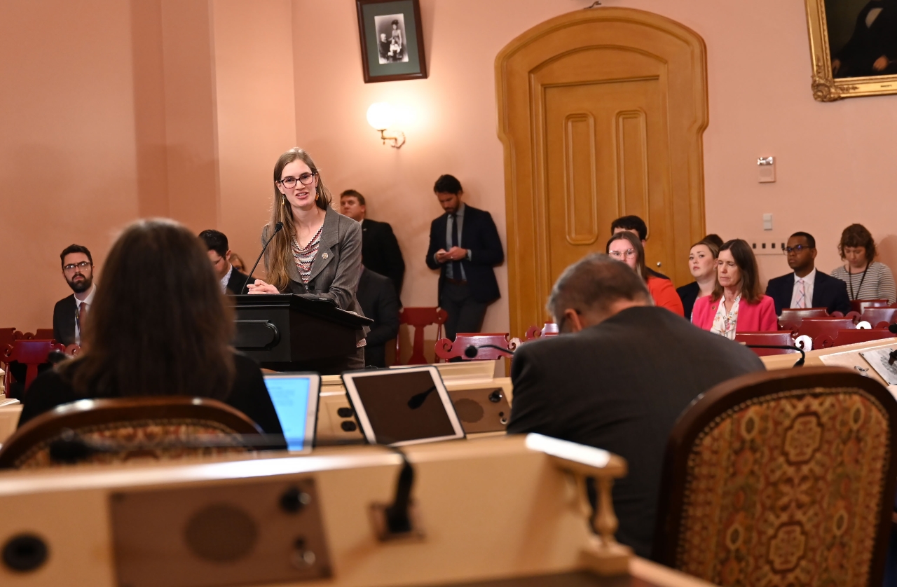 Representative Fowler Arthur answers questions in front of the House Primary and Secondary Committee.