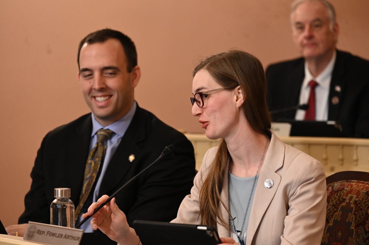 Rep. Fowler Arthur asks a question during House Aviation and Aerospace Committee.