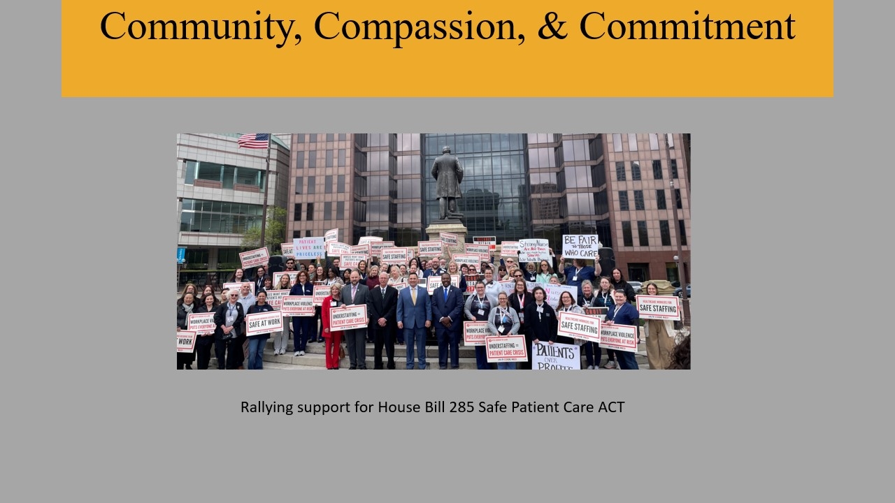 Rallying support for HB 285, Safe Patient Care Act