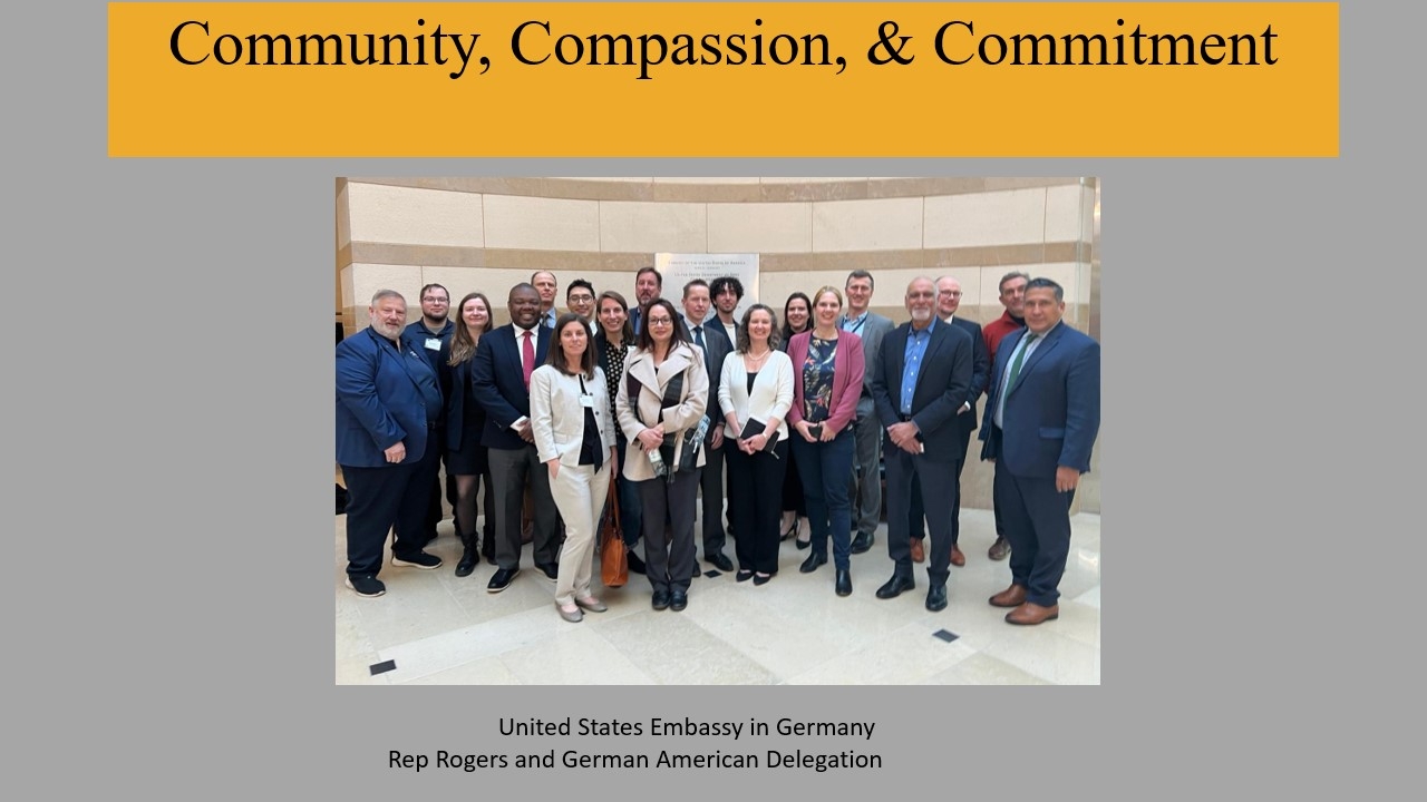 Rep. Roger with the German-American Delegation at the United States Embassy in Germany